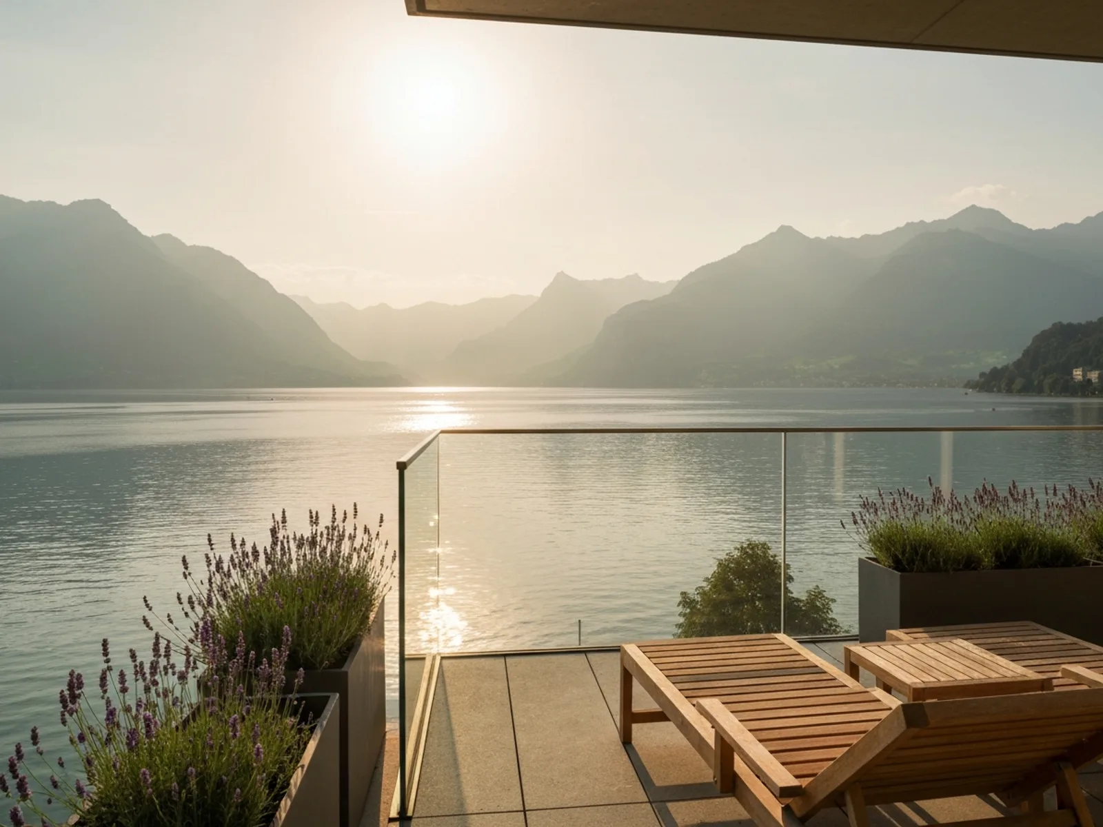 4-Zimmer Friedrichshafen — Balkon mit Seeblick